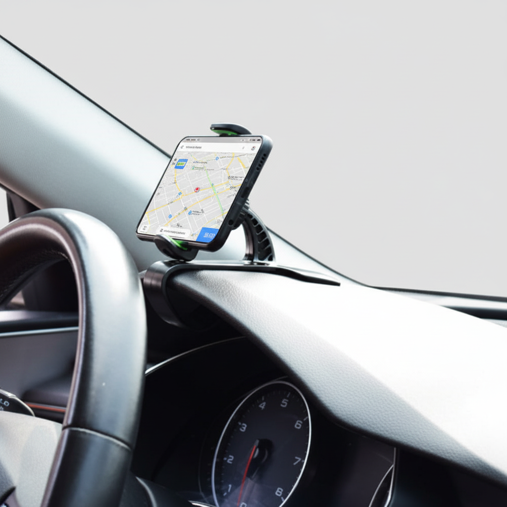 Car Dashboard Phone Mount - Clean Background